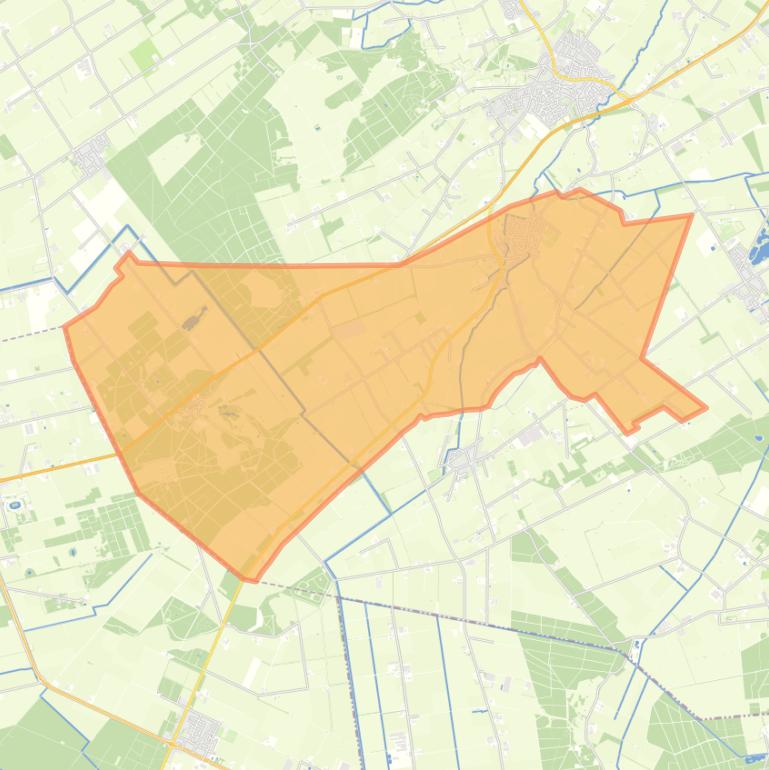 Kaart van de wijk Oploo.