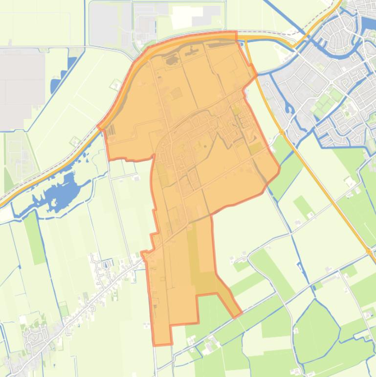 Kaart van de wijk Opperdoes.