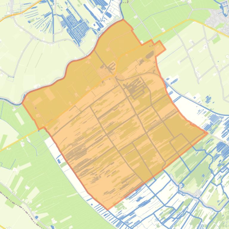 Kaart van de wijk Ossenzijl.