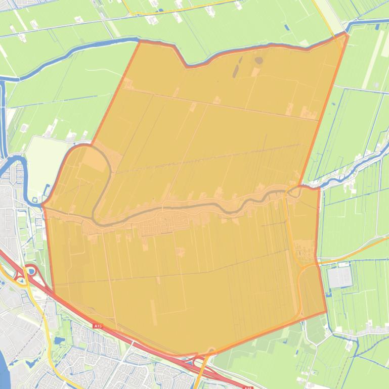 Kaart van de wijk Oud-Alblas.