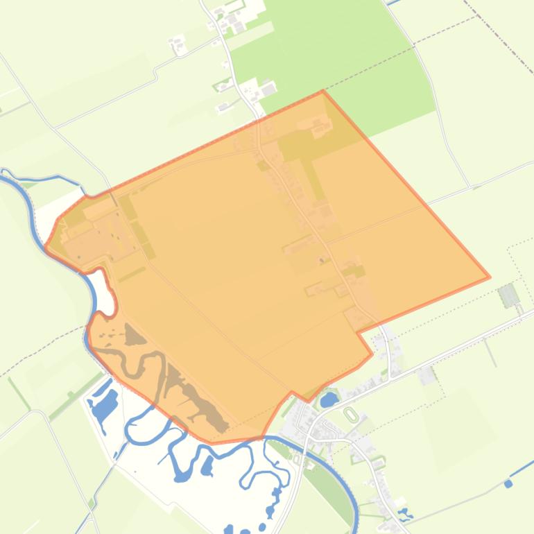 Kaart van de wijk Oud-Annerveen.