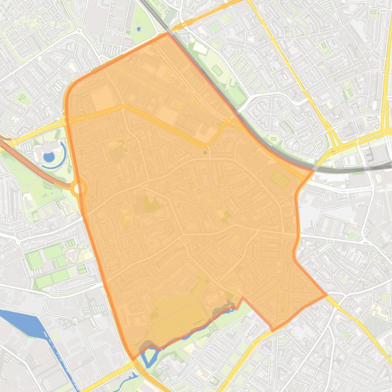 Kaart van de wijk Oud-Strijp.