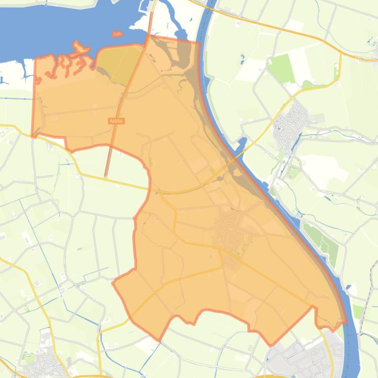 Kaart van de wijk Oud-Vossemeer.