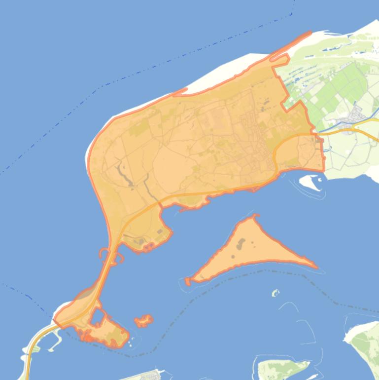 Kaart van de wijk Ouddorp.