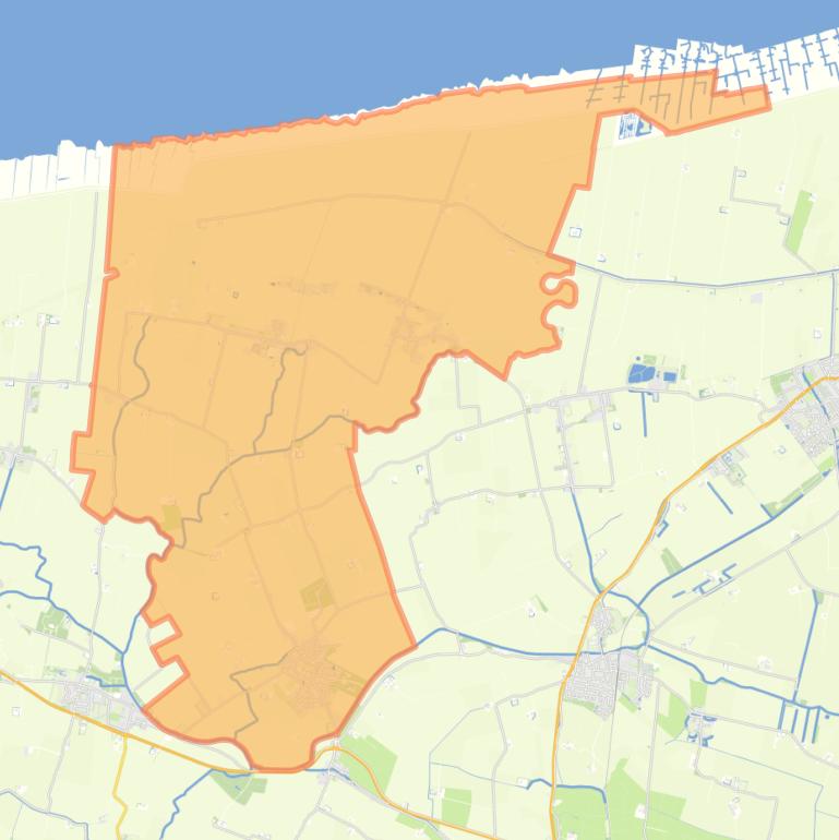 Kaart van de wijk Oude Land.