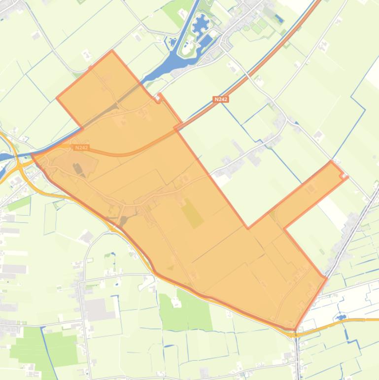 Kaart van de wijk Oude Niedorp.