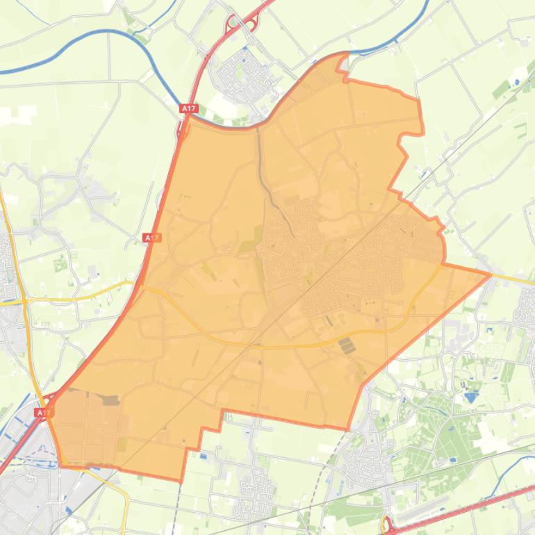 Kaart van de wijk Oudenbosch.