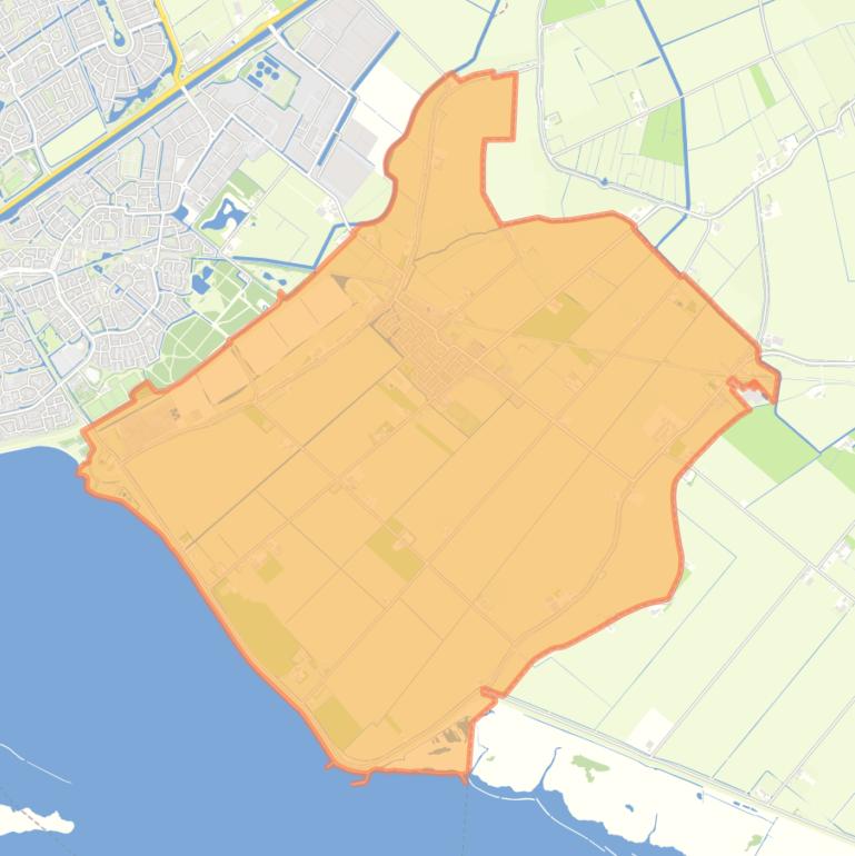 Kaart van de wijk Oudenhoorn.