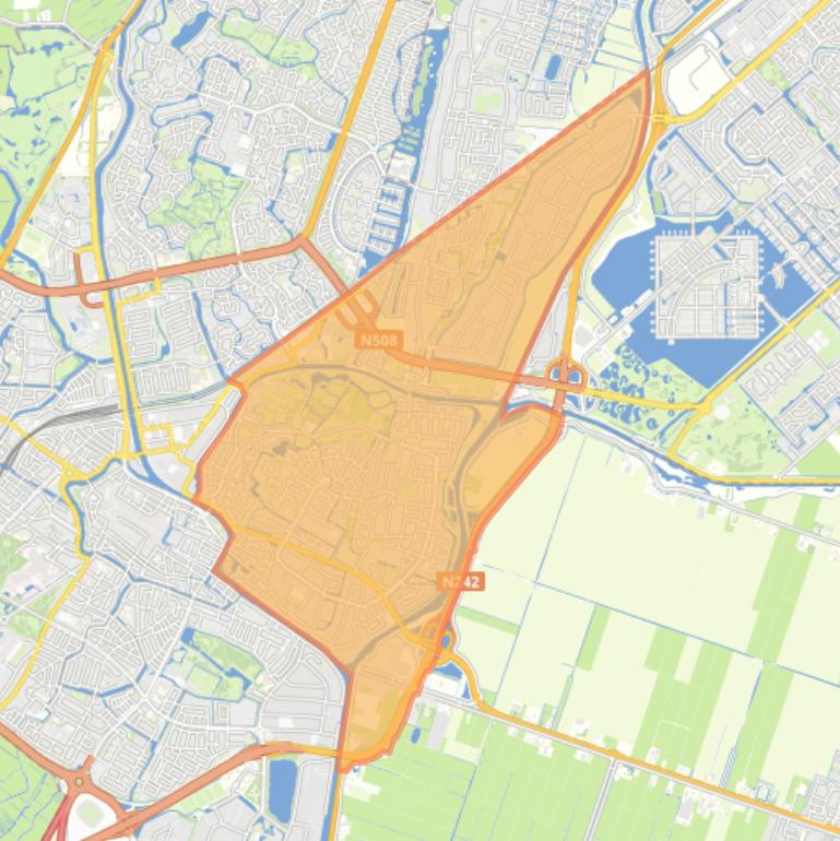 Kaart van de wijk Oudorp.