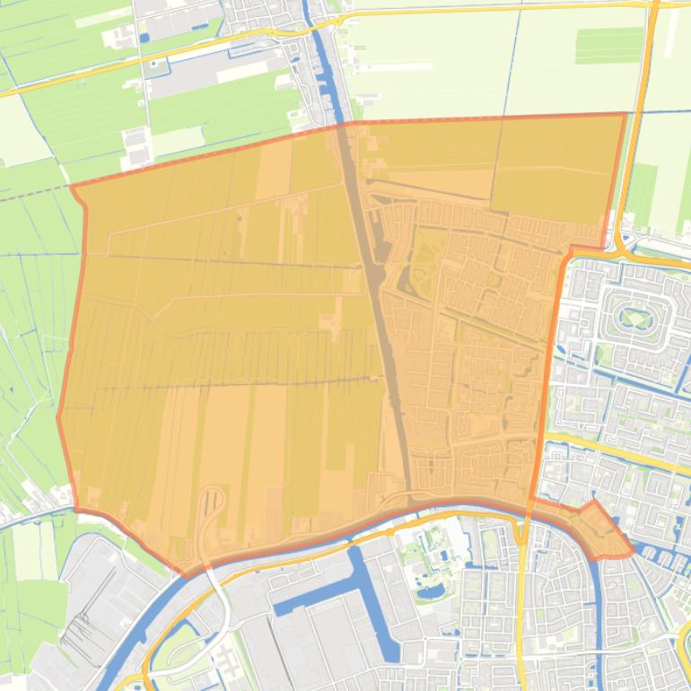 Kaart van de wijk Oudshoorn.