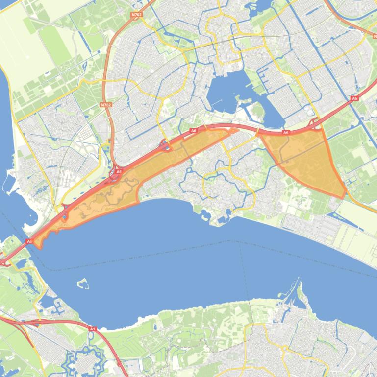 Kaart van de wijk Overig Almere Haven.