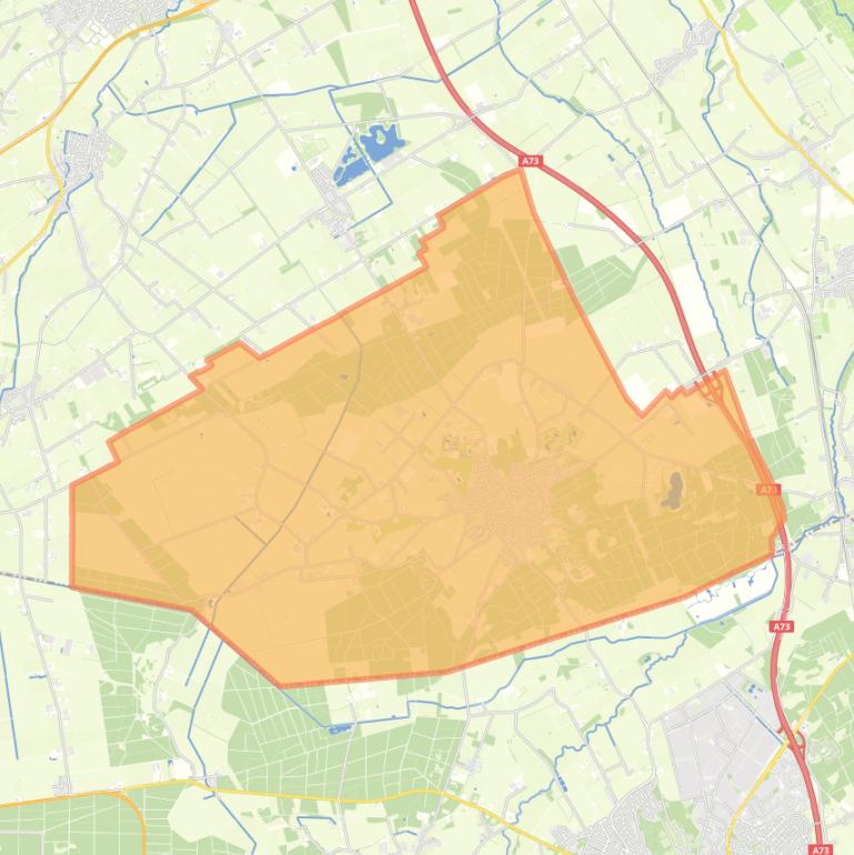 Kaart van de wijk Overloon.