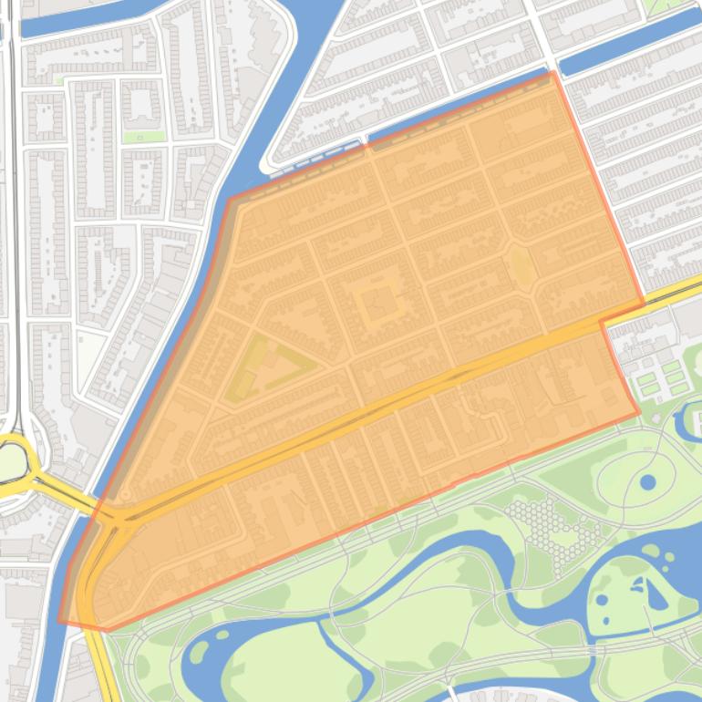 Kaart van de wijk Overtoomse Sluis.