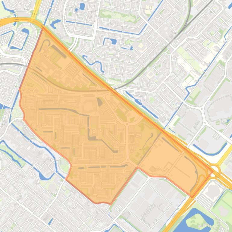 Kaart van de wijk Palenstein.