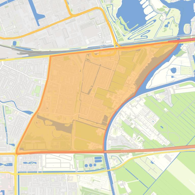 Kaart van de Parkwijk.