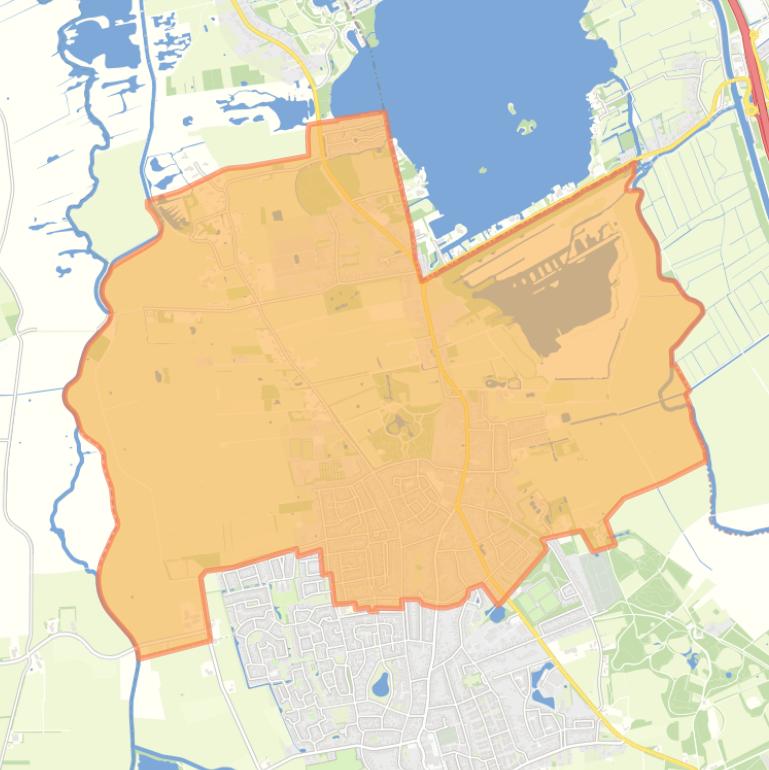 Kaart van de wijk Paterswolde.