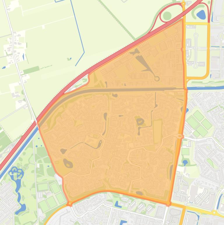 Kaart van de wijk Peelo.