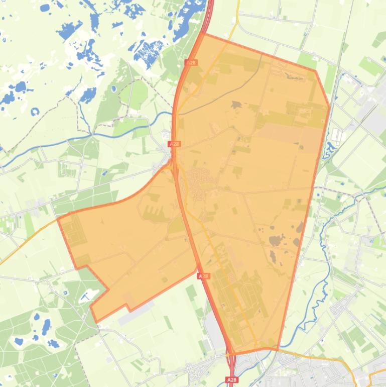 Kaart van de wijk Pesse.