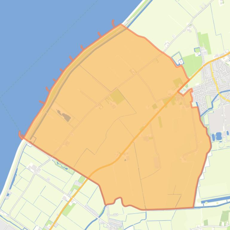 Kaart van de wijk Pietersbierum.