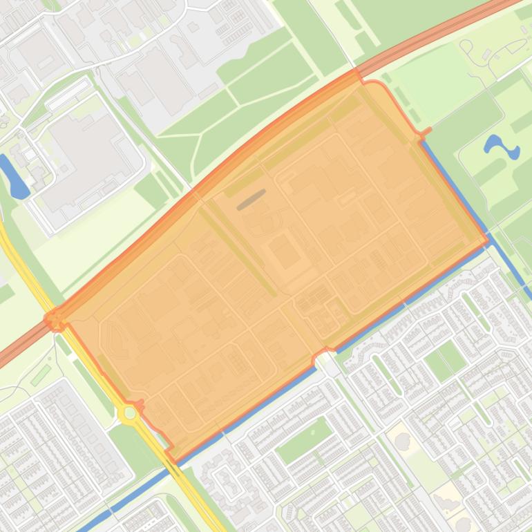 Kaart van de wijk Poldervlak.