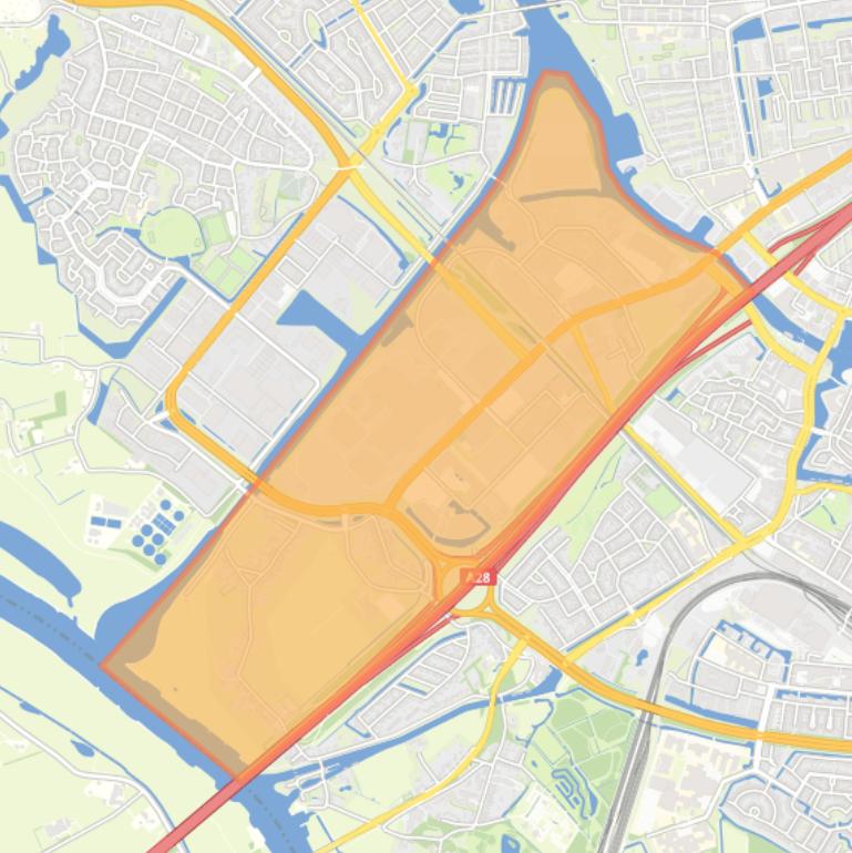 Kaart van de wijk Poort van Zwolle.