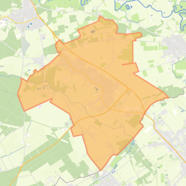 Kaart van de wijk Posterholt.