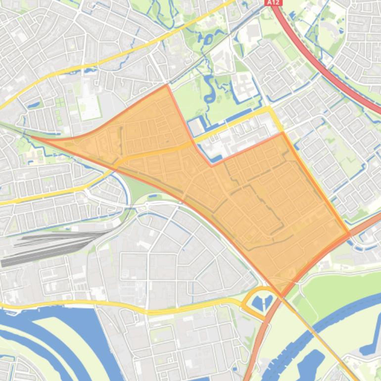 Kaart van de wijk Presikhaaf-West.