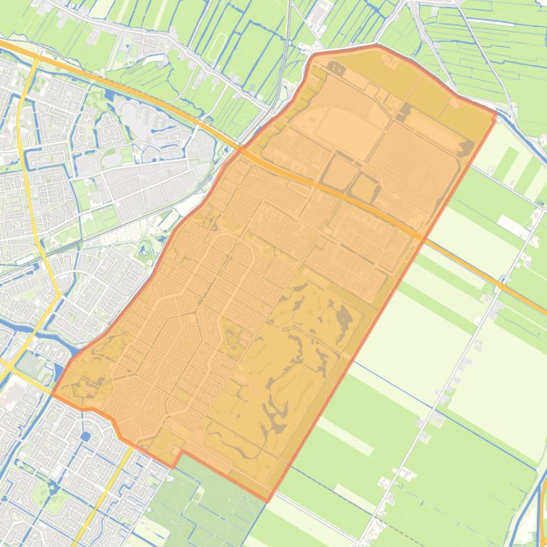 Kaart van de wijk Purmer-Noord.