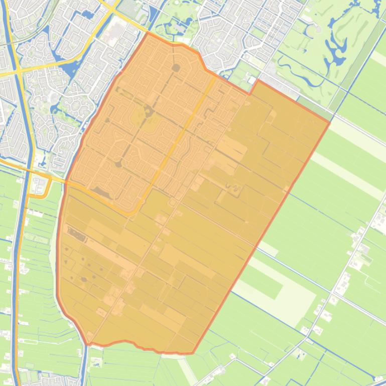 Kaart van de wijk Purmer-Zuid.