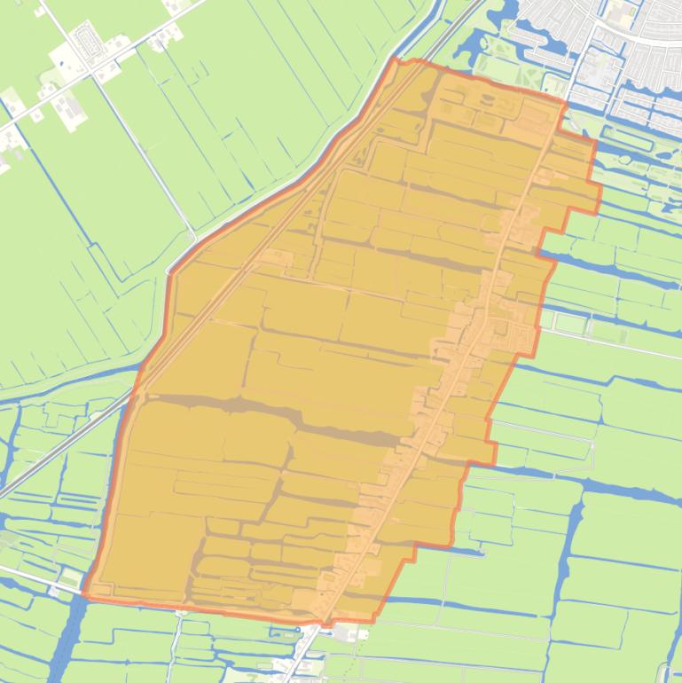 Kaart van de wijk Purmerland.