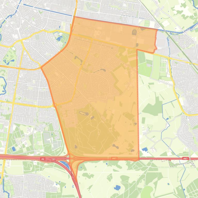 Kaart van de wijk Putten.