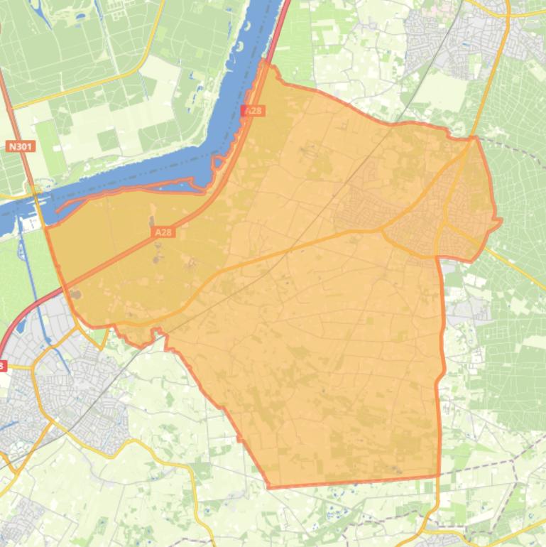 Kaart van de wijk Putten.