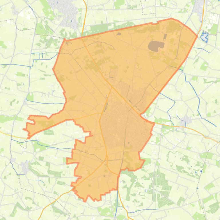 Kaart van de wijk Raalte.