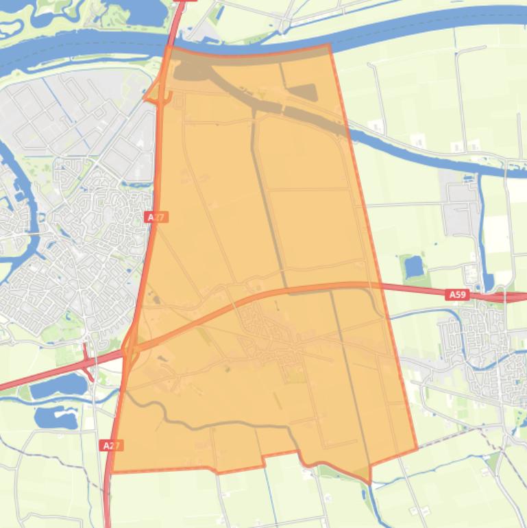 Kaart van de wijk Raamsdonk.