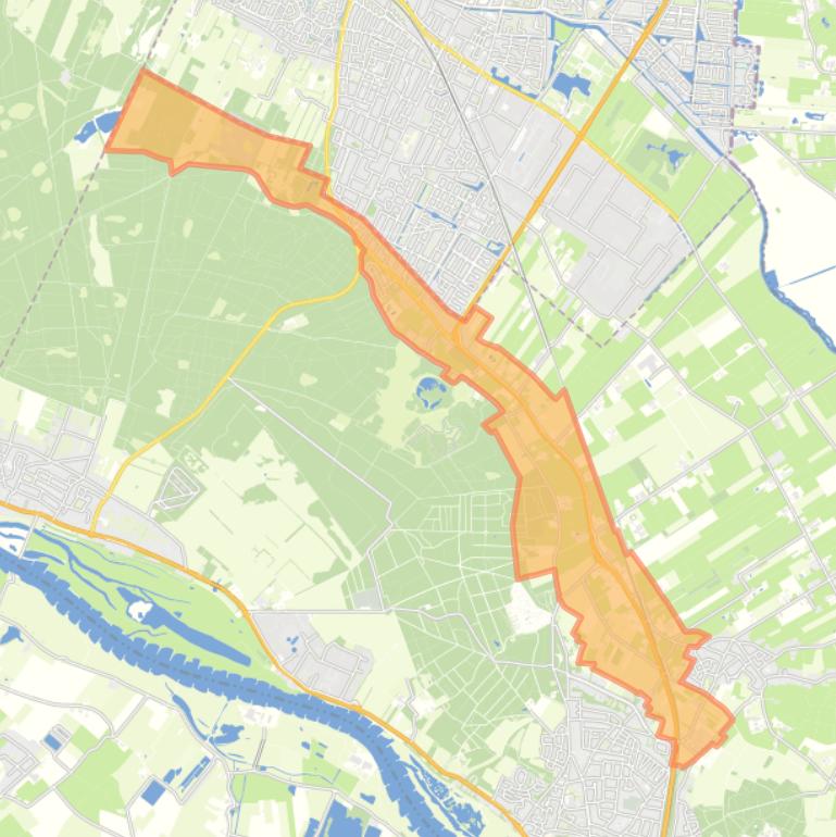 Kaart van de wijk Randzone.