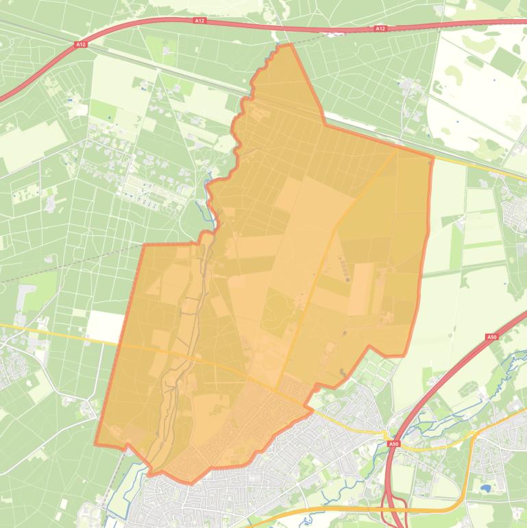 Kaart van de wijk Renkum Noord.