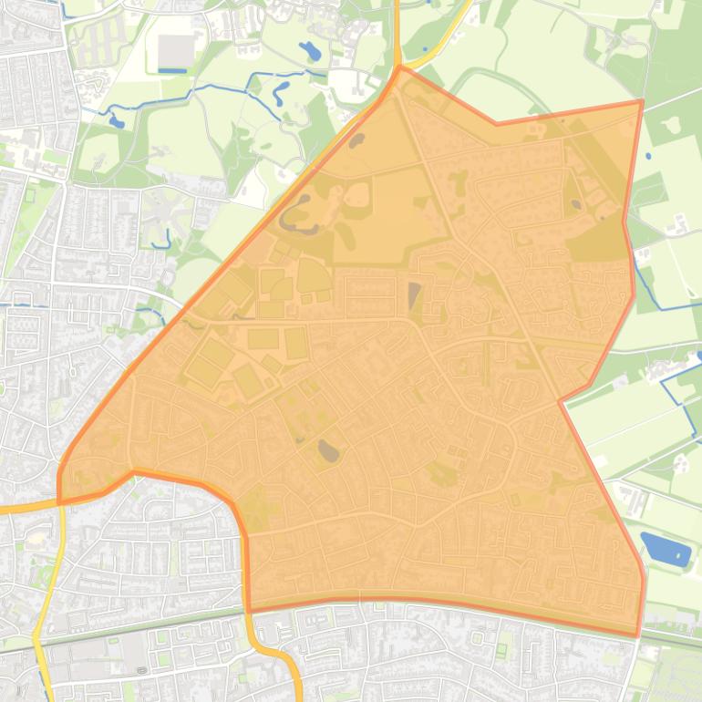 Kaart van de wijk Ribbelt - Stokhorst.