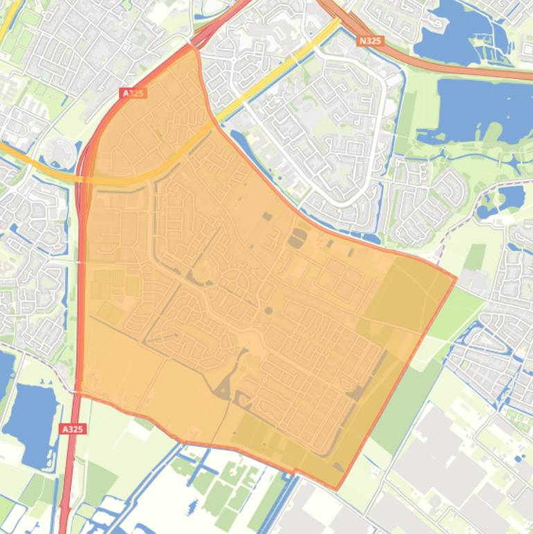 Kaart van de wijk Rijkerswoerd.