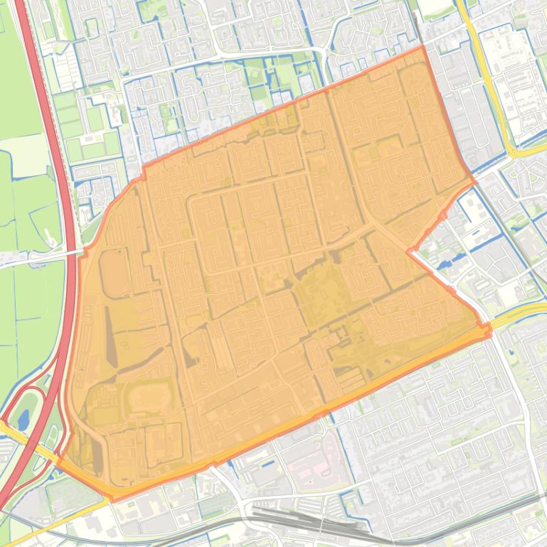 Kaart van de wijk Risdam-Zuid.