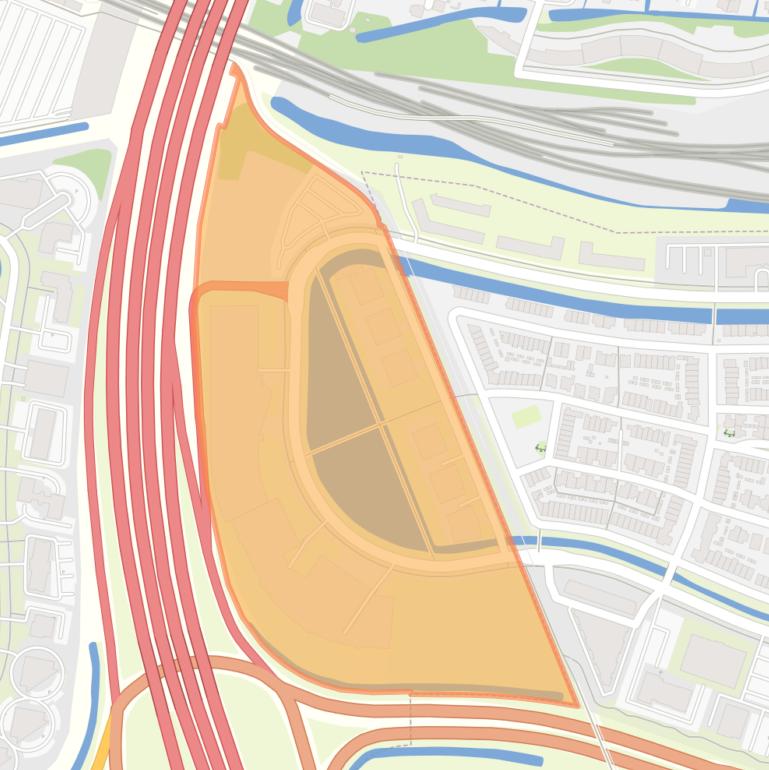 Kaart van de wijk Rivium.