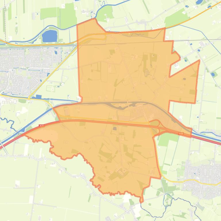 Kaart van de wijk Rogat.