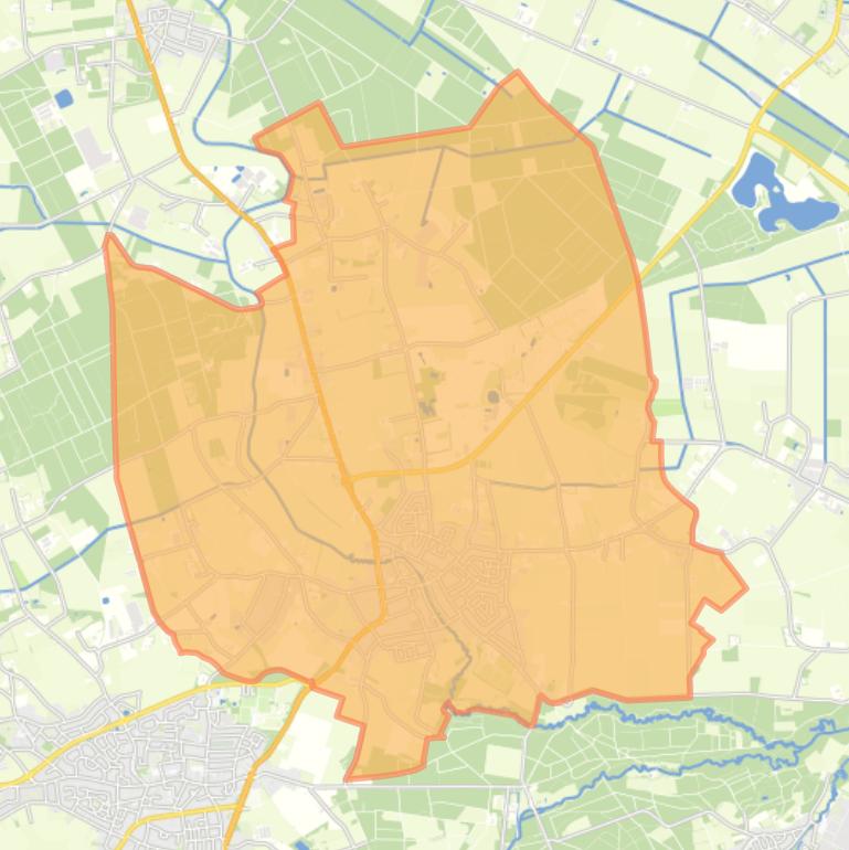 Kaart van de wijk Roggel.