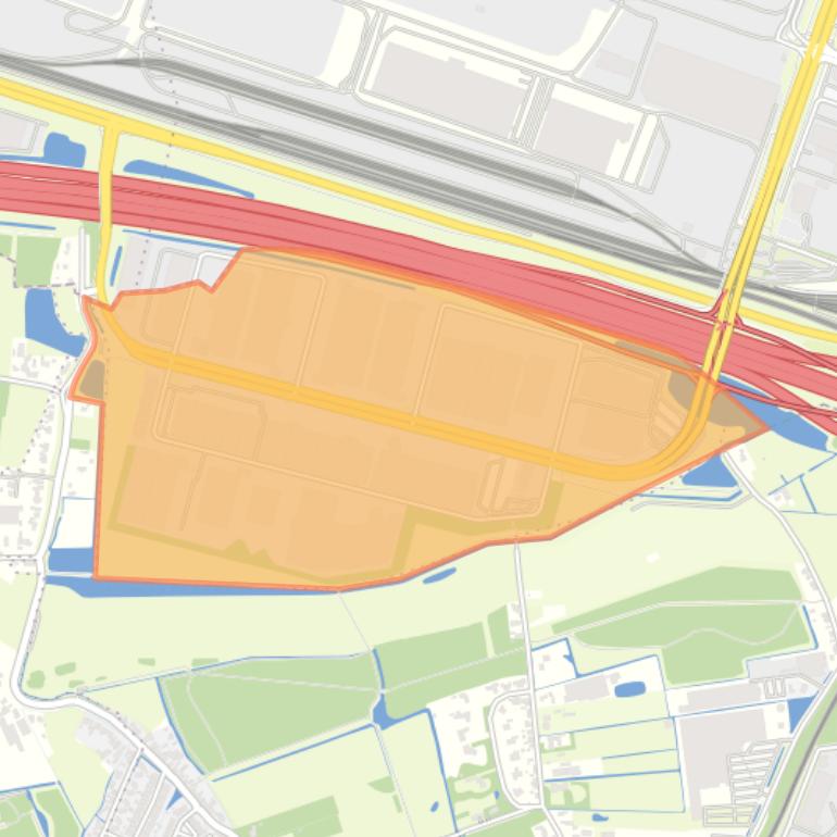 Kaart van de wijk Rotterdam-Albrandswaard.