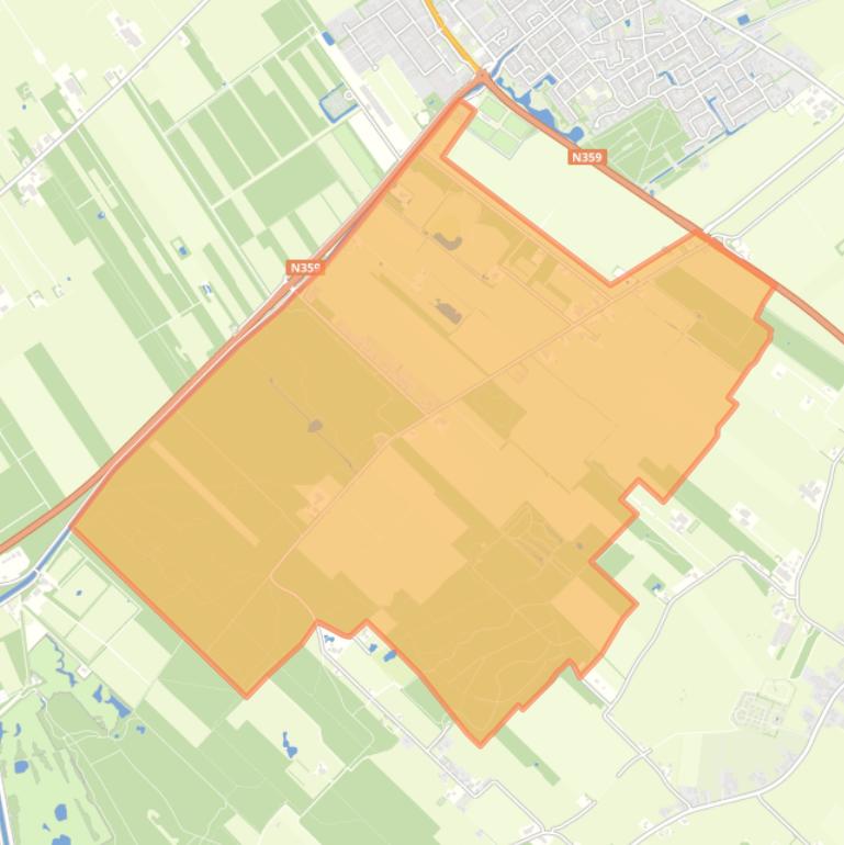 Kaart van de wijk Ruigahuizen.