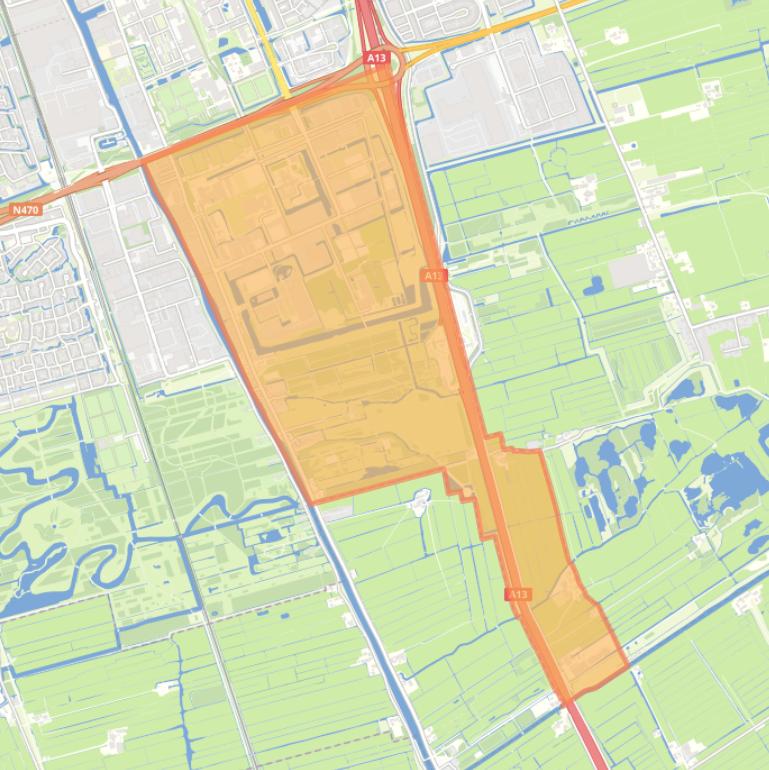 Kaart van de wijk Ruiven.