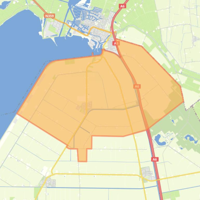 Kaart van de wijk Rutten.