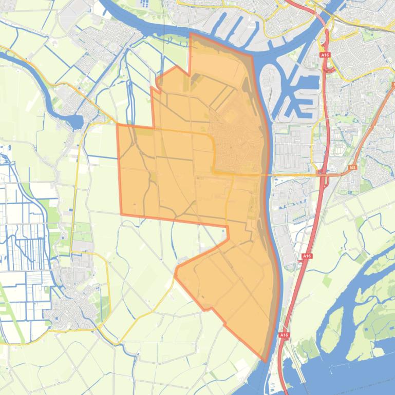 Kaart van de wijk ’s-Gravendeel.