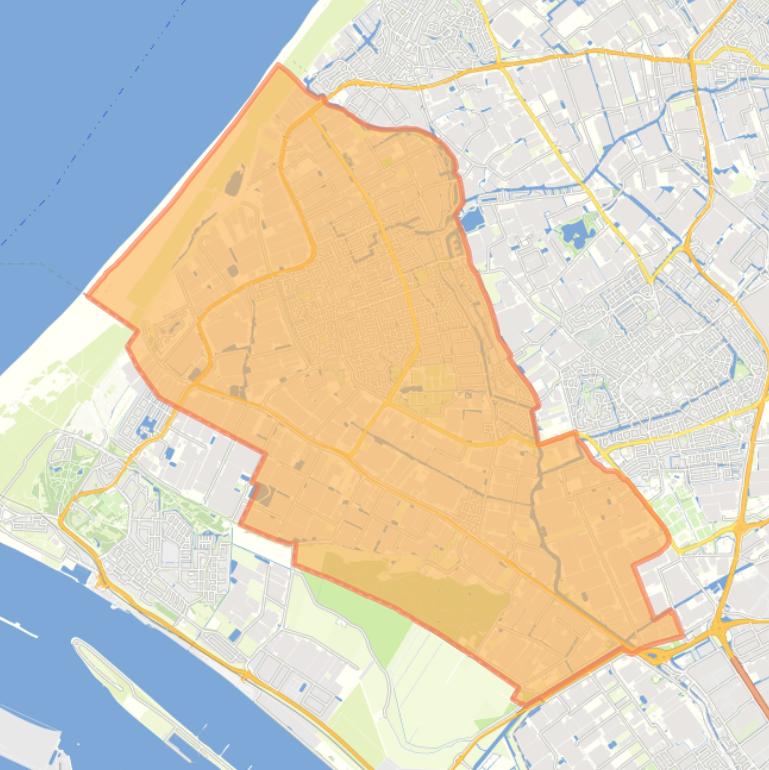 Kaart van de wijk ’s-Gravenzande.