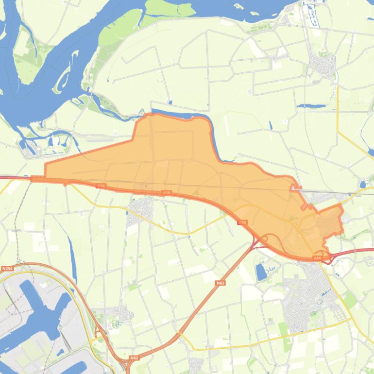 Kaart van de wijk ’s-Heer-Arendskerke.