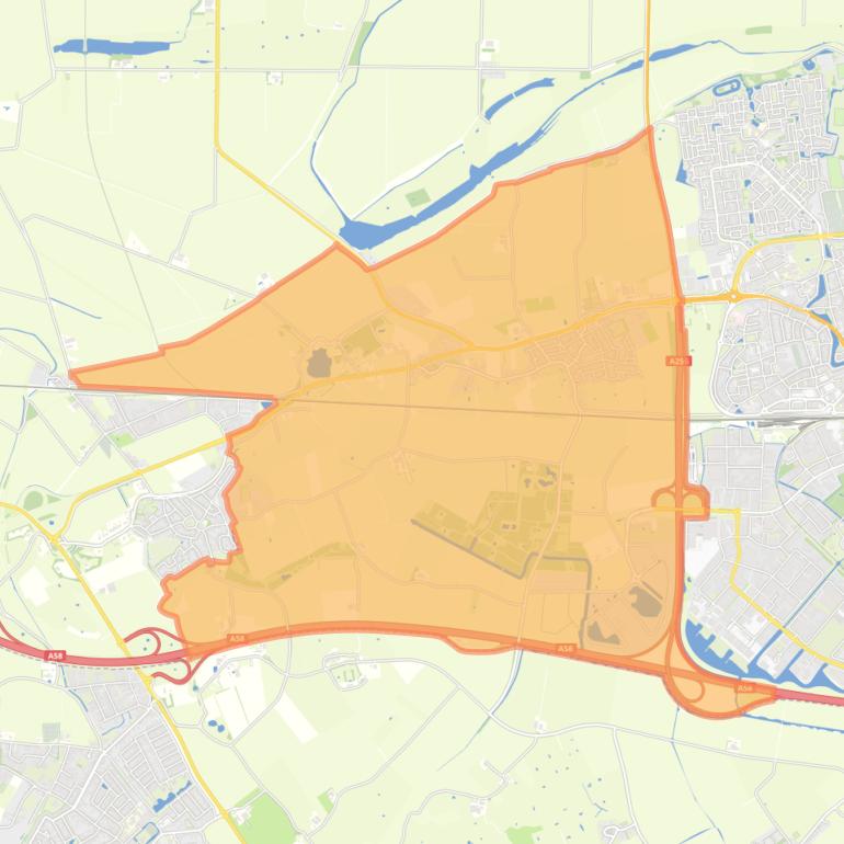 Kaart van de wijk ’s-Heer-Hendrikskinderen.